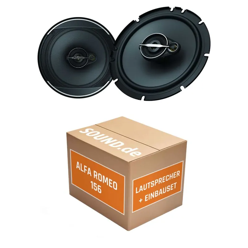 Lautsprecher Boxen Einbaupaket vorne Pioneer TS-A1671F passend für Alfa Romeo 156 | 2x Tief-Mitteltöner mit integriertem Hochtöner 320W MAX