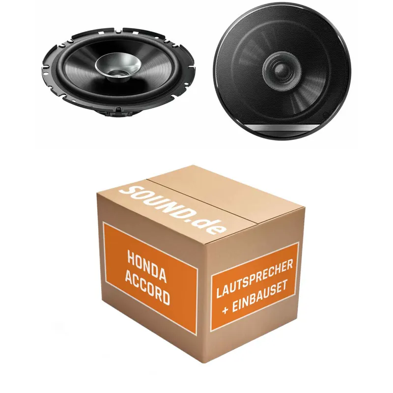 Lautsprecher Boxen Einbaupaket vorne Pioneer TS-G passend für Honda Accord 9. Generation (2012–2019) | 2x Tief-Mitteltöner mit integriertem Hochtöner 280W MAX